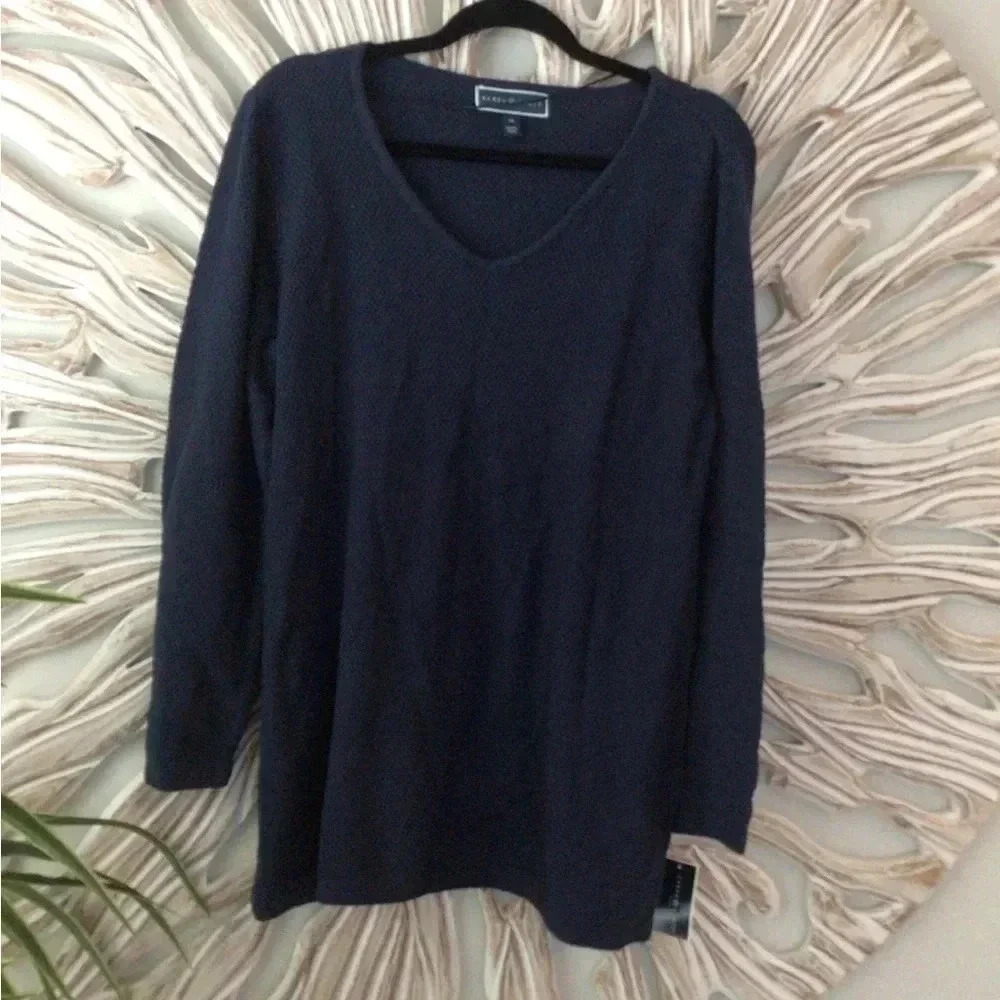 Karen‎ Scott Women’s Plus Size Long Sleeve Textured Tunic Sz 1X